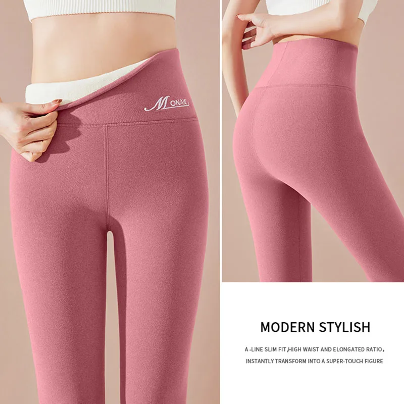 الكشمير طماق النساء الشتاء إلكتروني التطريز عالية الخصر زائد المخملية الدافئة طماق امرأة ضئيلة بسط رشاقته السراويل الحرارية