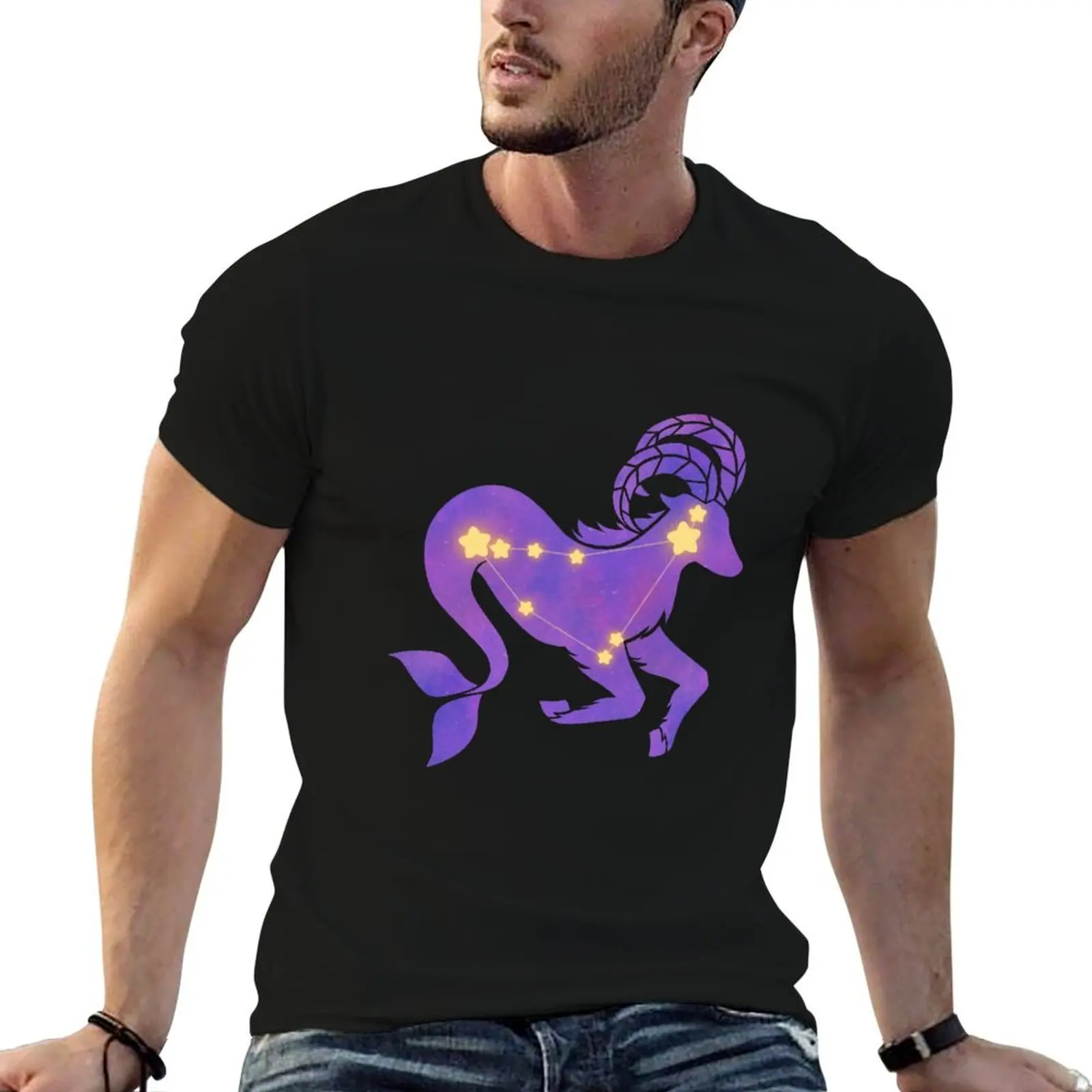 Capricorn - Galaxy & Constellation T-Shirt new edition designer shirts black t shirts for men