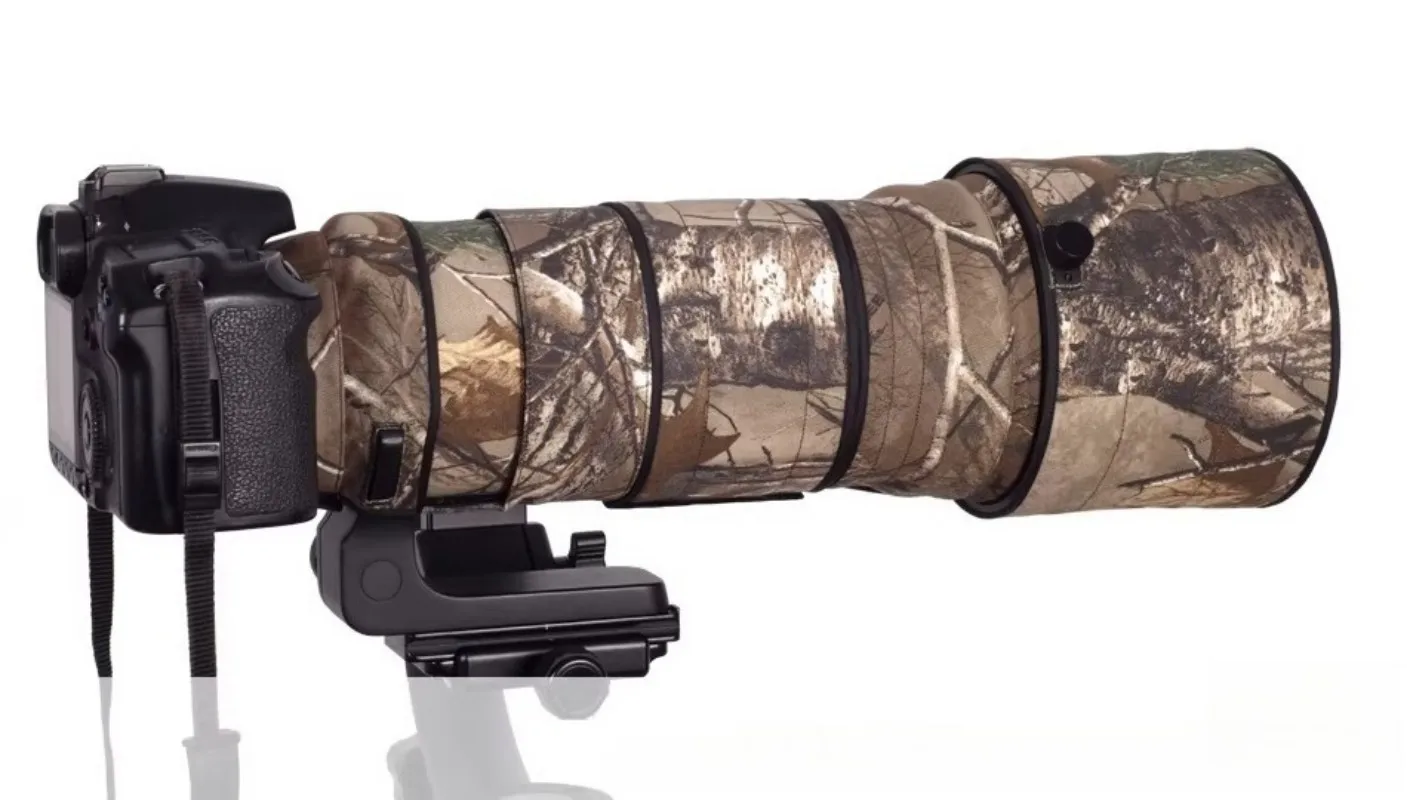 ROLANPRO Camouflage-Objektivhülle für Sigma 120–300 mm F/2,8 OS Sport-Objektivabdeckung, Regenschutz, Objektiv-Schutzhülle, Sigma 120 300 mm – Detail 5