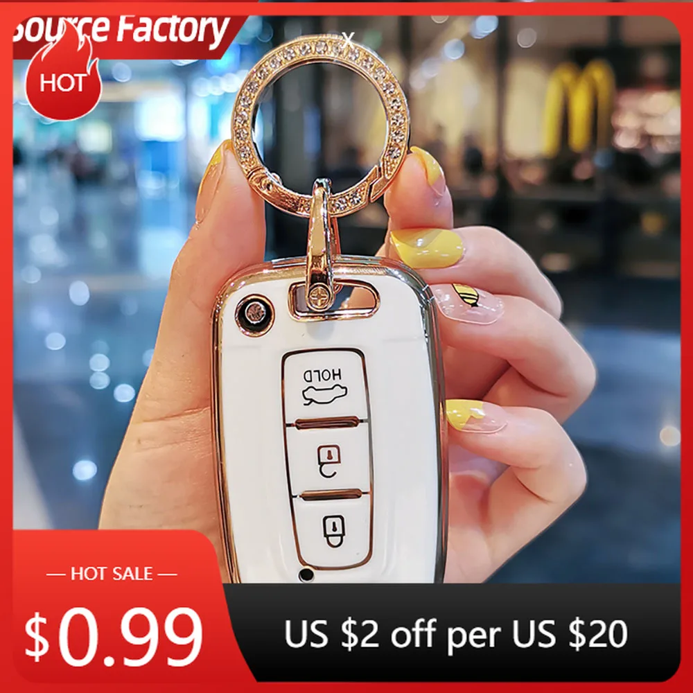 

Автомобильные наклейки, брелок для ключей, 3-кнопочный чехол из ТПУ для ключей от автомобиля, чехол для Kia Soul Hyundai Veloster Solaris HB20 Rohens Sonata 8 S