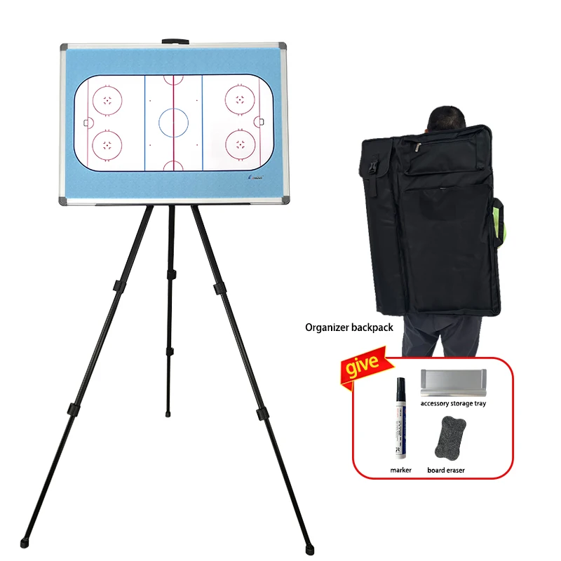freestanding-single-sided-ice-hockey-tactical-board-1-set-70×50cm--must-have-for-coach-training-demonstration
