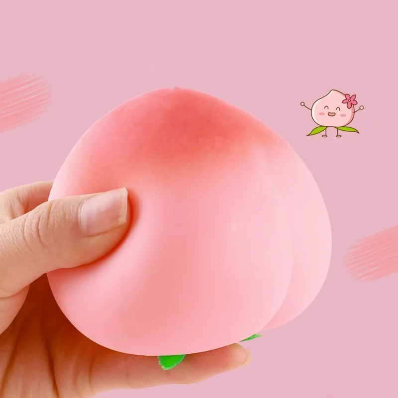 Nieuwe Simulatie Stress Perzik Speelgoed Knijp Cadeau Fidget Speelgoed Pinch Zacht Trage Rebound Decompressie Ontluchting Zintuiglijke Fidget