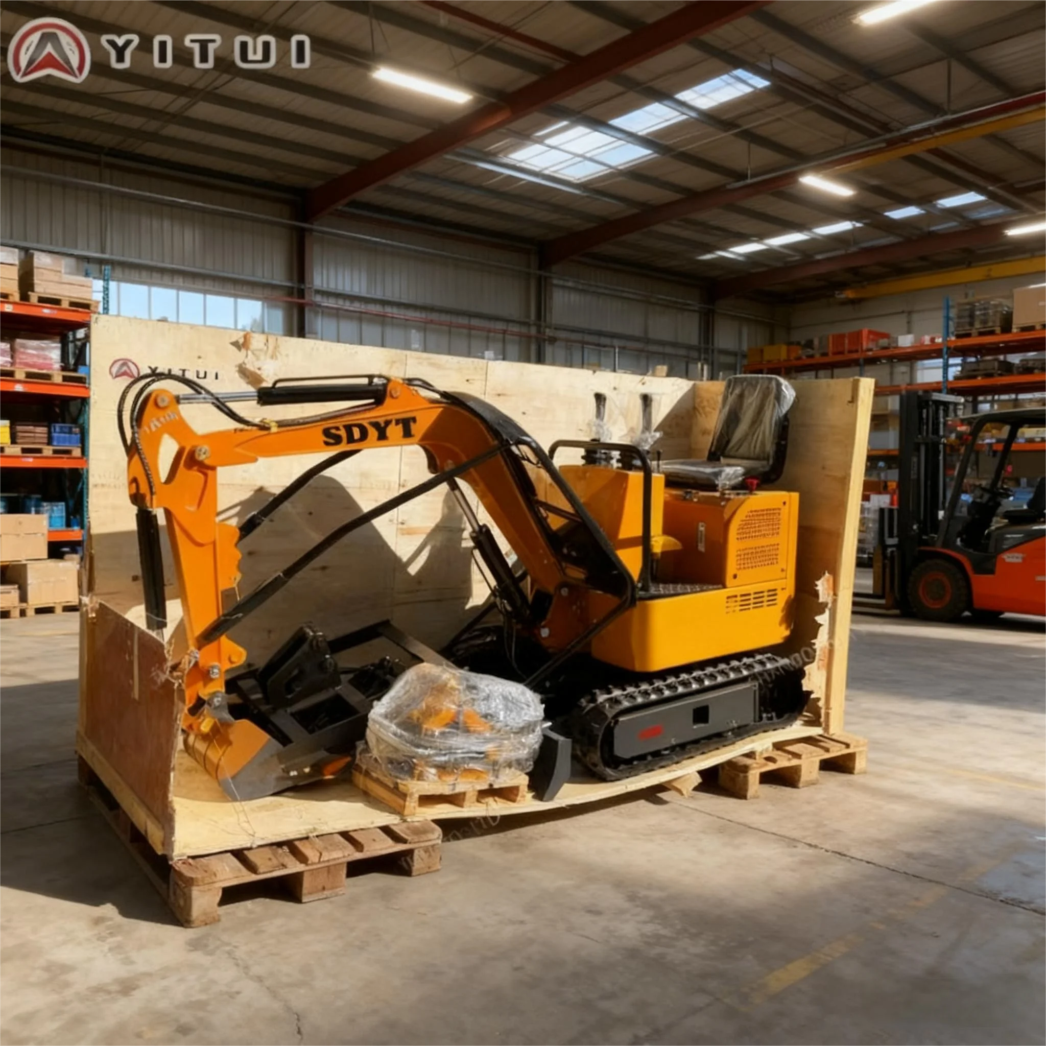 حفارة صغيرة 1.2 طن مخصصة للنقل المجاني محرك كوبوتا حفارة صغيرة مجنزرة مناسبة للمزارع العائلية #1