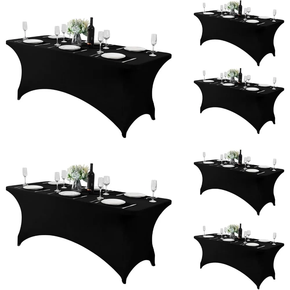 

Универсальная скатерть из эластичного спандекса для столов длиной 6 футов — идеально подходит для вечеринок, банкетов, свадеб и мероприятий черного цвета.
