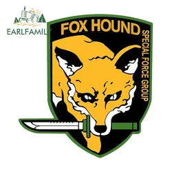 EARLFAMILY 13cm for Metal Gear Solid Fox Hound Car Sticker Waterproof Motorcycle Decal Campervan Scratch-Proof Vinyl Accessories