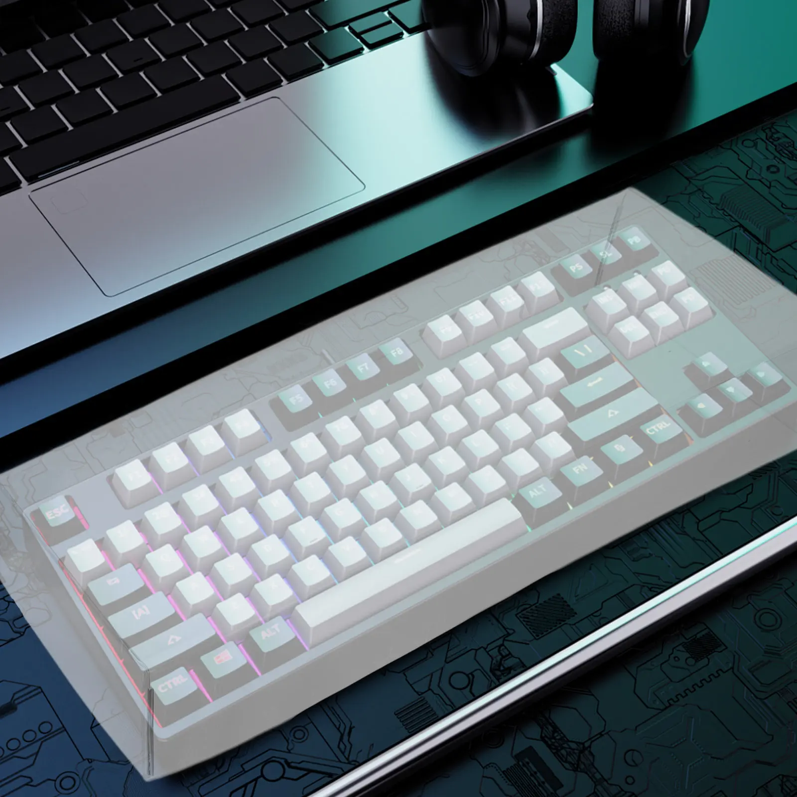 

Keyboard Cover Acrylic Transparent Protective Dust Cover Large Size Clear Keyboard Protector for Gaming Laptop Computer