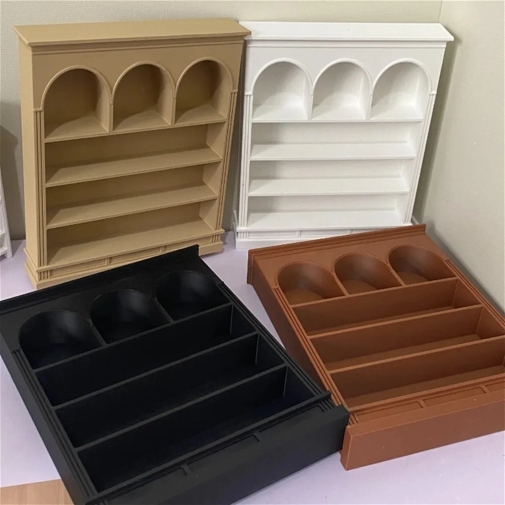 Mueble  Almacenamiento Arqueado Retro con Escala 1:12, Estante  Exhibición Abierto, Mini Molo  Casa  Muñecas, Organizador  Exhib
