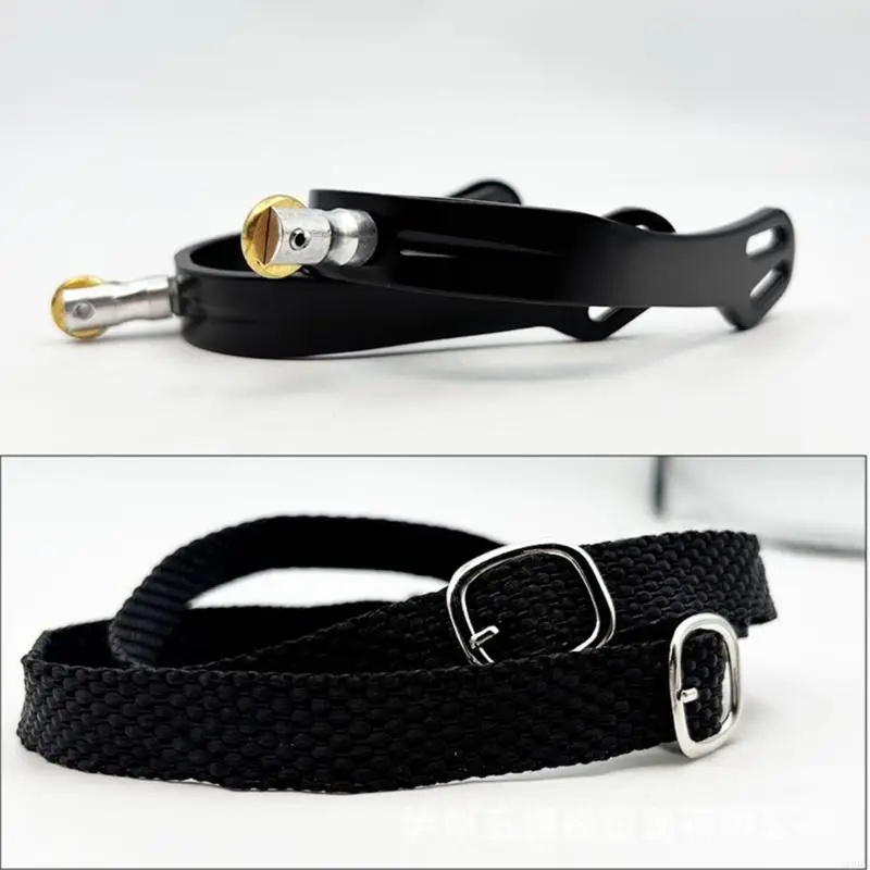 Mounted Use Heel Pair with Roller End Contact and Secure Fastener Ties for Practice Readiness, Display Prep, and Daily Footwear