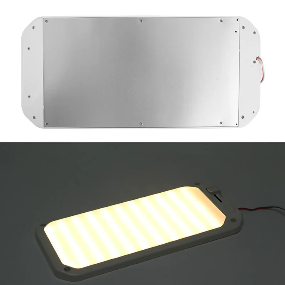 12V 24V RV Interior Ceiling Light LED Camper Trailer Van Lighting Fixture Dimmable Three Color Modes Switch Control Lamp