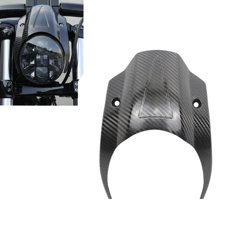 

Motorcycle Matte Black Carbon Fiber Headlight Outer Fairing Mask For Harley Softail Breakout FXBR/FXBRS 2018 2019 2020 2021