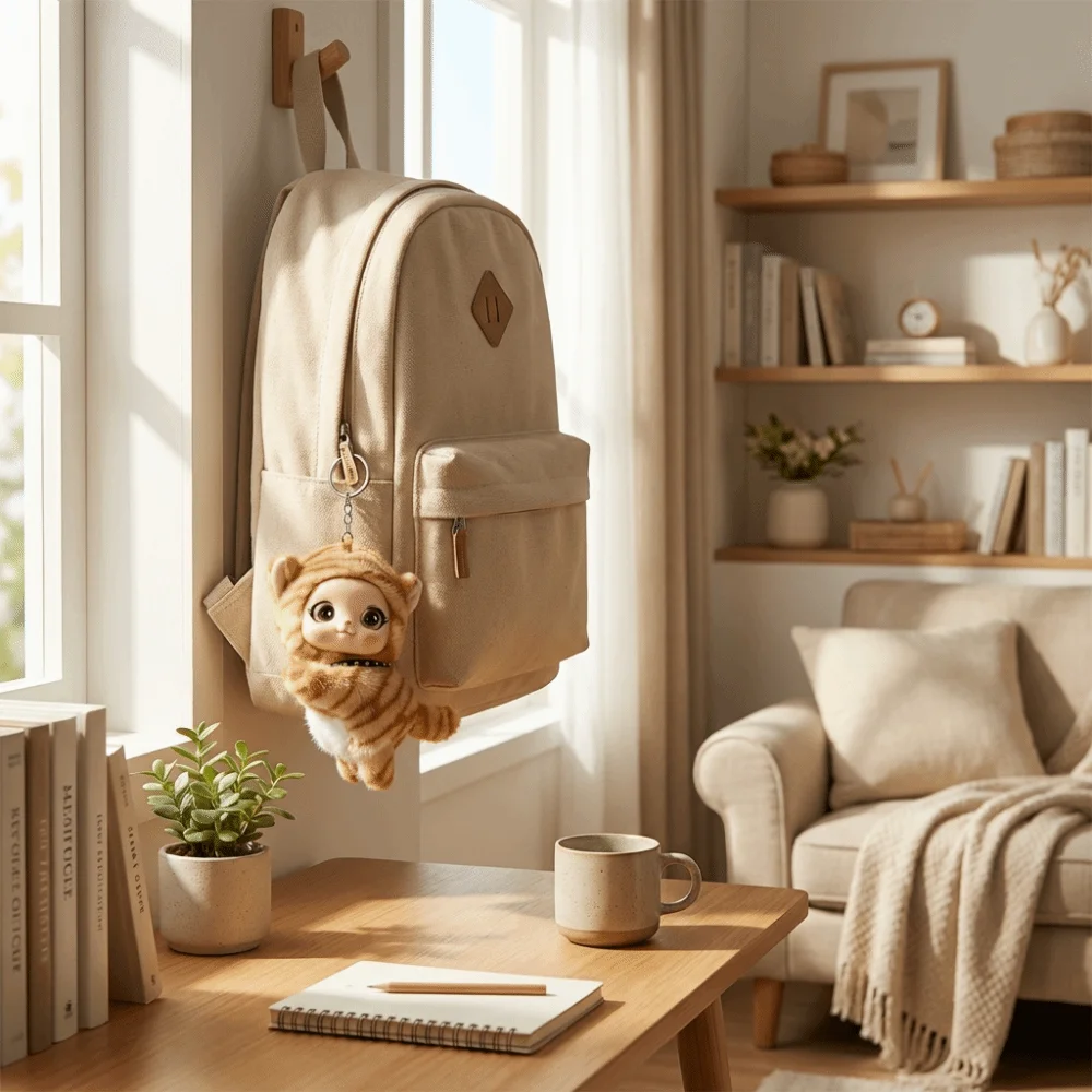 

Charm Accessory Vinyl Face animal Soft Material Cute Design Key Ring Prone Position Kawaii Plushie Children Decor