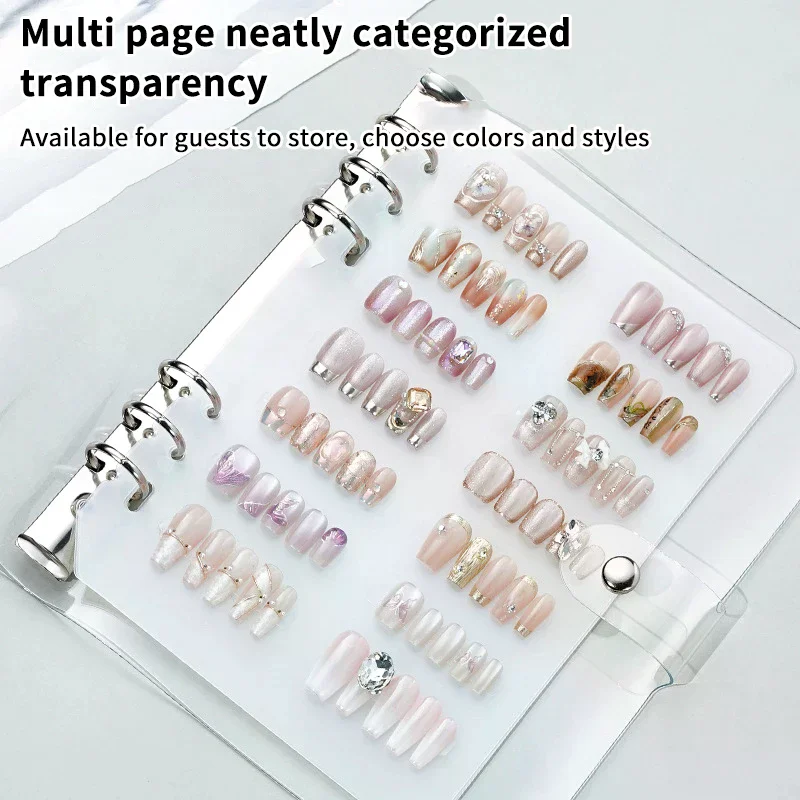 Nail Art Piece Storage Book Large Capacity Exhibition Photo Album Card Clip Display Board DIY Simple Album Storage Book