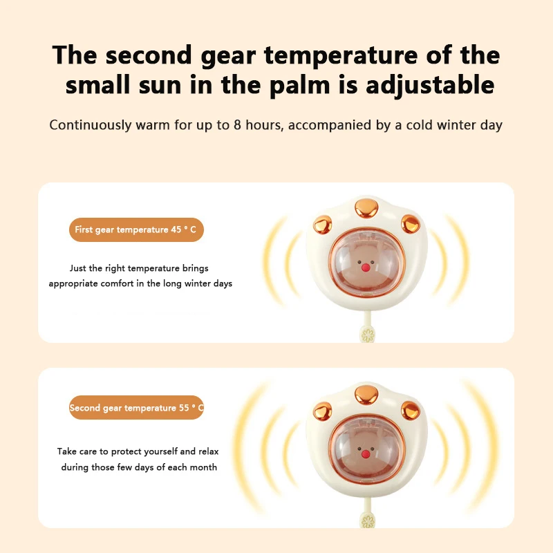 1 adet kullanımlık Mini kış el ısıtıcı USB şarj edilebilir hızlı isıtma sevimli kedi Paw el ısıtıcı anında isıtma paketi soğuk kış