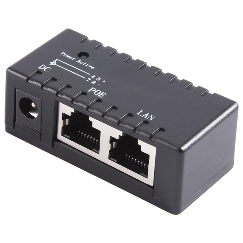 Hot-Poe Splitter Poe Injector Rj45 Dc 5.5Mm X 2.1Mm Input Passive Poe Injector Splitter Adapter Connector For Ip Network Camera