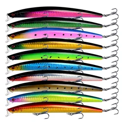Wobbler Longcast Minnow para lucio, cebo duro flotante agua salada