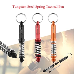 New T-6 Spring Tactical Pen Tungsten Steel Self Defense Pen Tactical Survival Pens Multifunction Glass Breaker Security protect