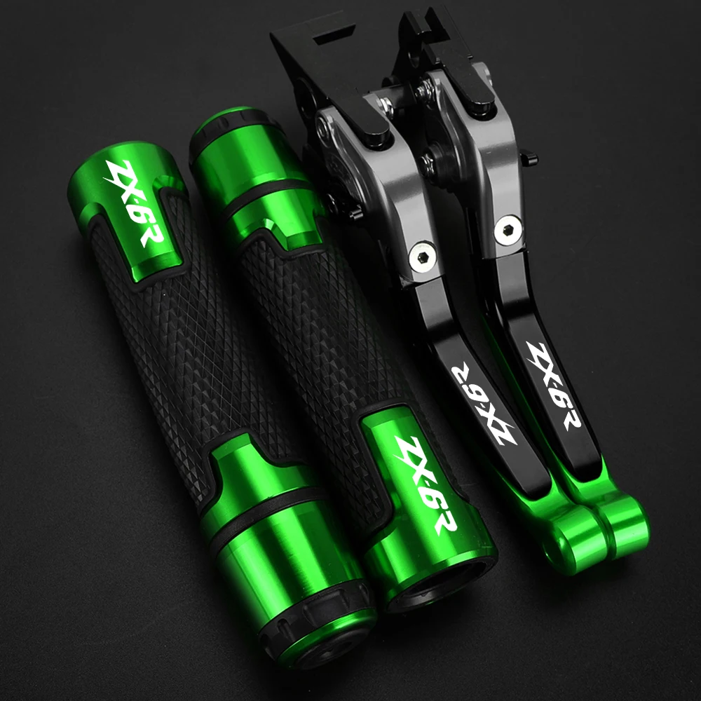 

Motorcycle Adjustable Brake Clutch Levers 22MM Handlebar grips Handle End set FOR kawasaki ZX6R ZX-6R 2000-2004 2003 2002 2001