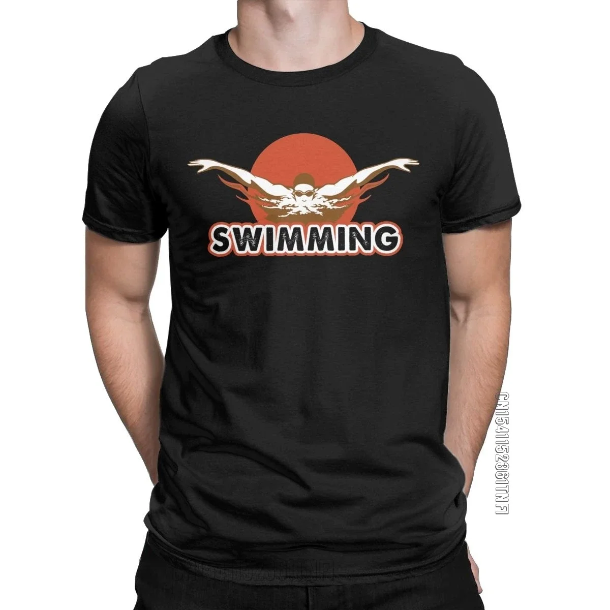 

Футболки для водного спорта Swimmin для мужчин, хлопковые футболки для отдыха с круглым вырезом, классическая футболка с короткими рукавами, Новое поступление, одежда