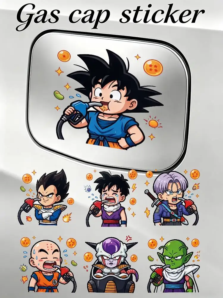 

Забавная наклейка на крышку топливного бака DRAGON BALL Super Saiyan Goku Vegeta для автомобиля, грузовика, внедорожника, аксессуары для декора
