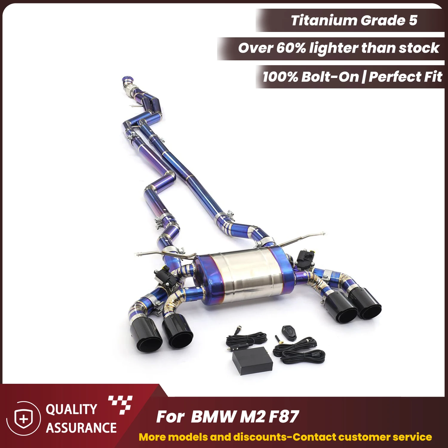 

ECCF Titanium Catback Exhaust Sporty Exhaust Sound Performance Upgrade For BMW M2 F87