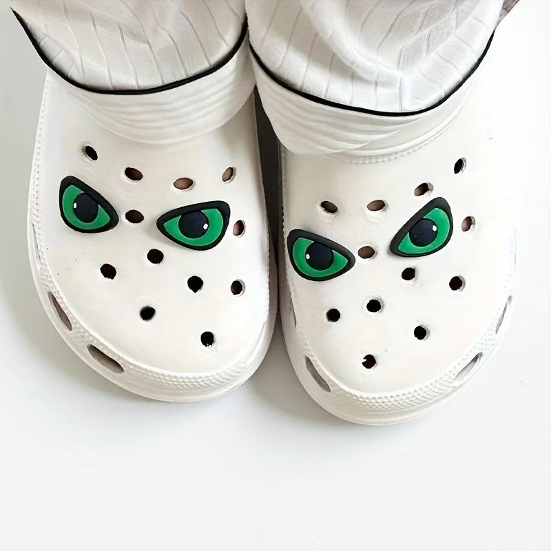 Creative Cartoon Fun Software Eye Hole Shoe Charms Decorations Lovely Firm Gaze Shoes Buckle DIY 3D Hole Shoe Accessories