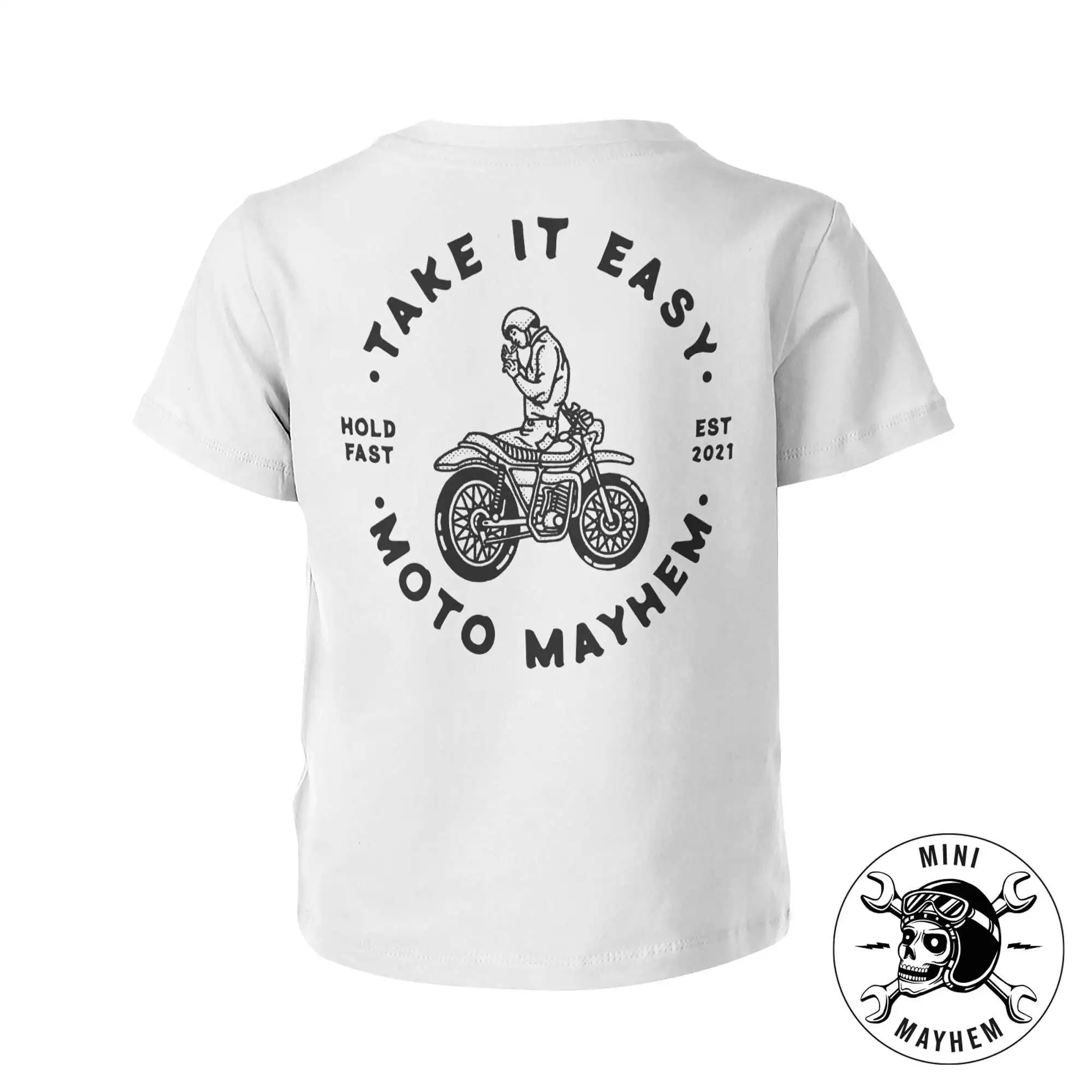 Kids Take it Easy T Shirt Youth Cafe Racer Motorcycle