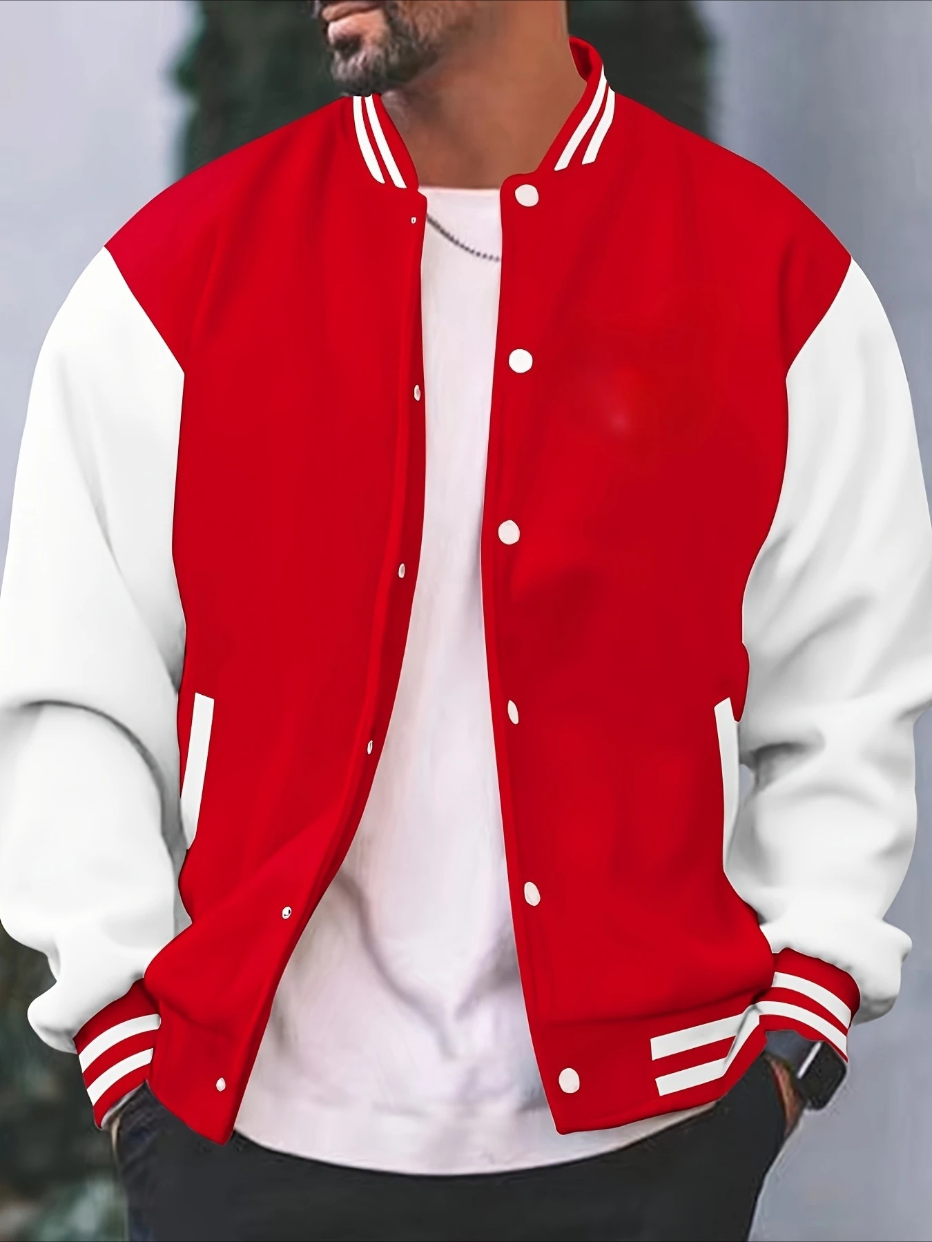 Classic Baseball Uniform Men's Autumn and Winter Casual Loose Jacket Jacket