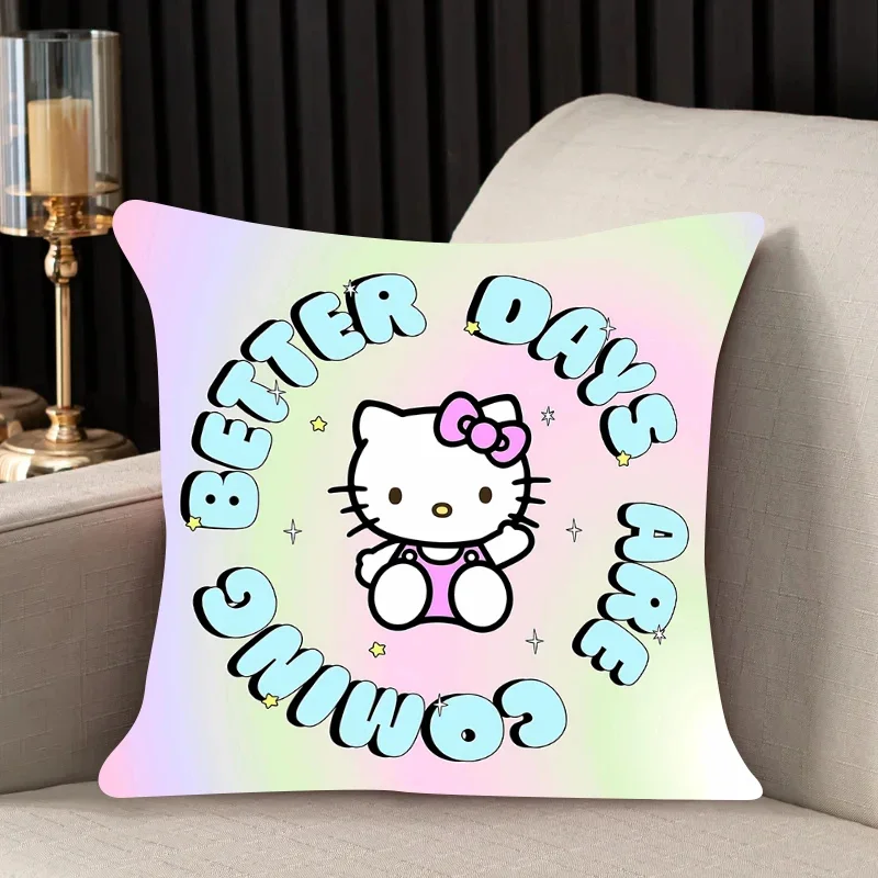 Pillow Cover Hello Kitty Design room bedroomo office coffee shop car Dakimakura  room 45X45 Pillowcase