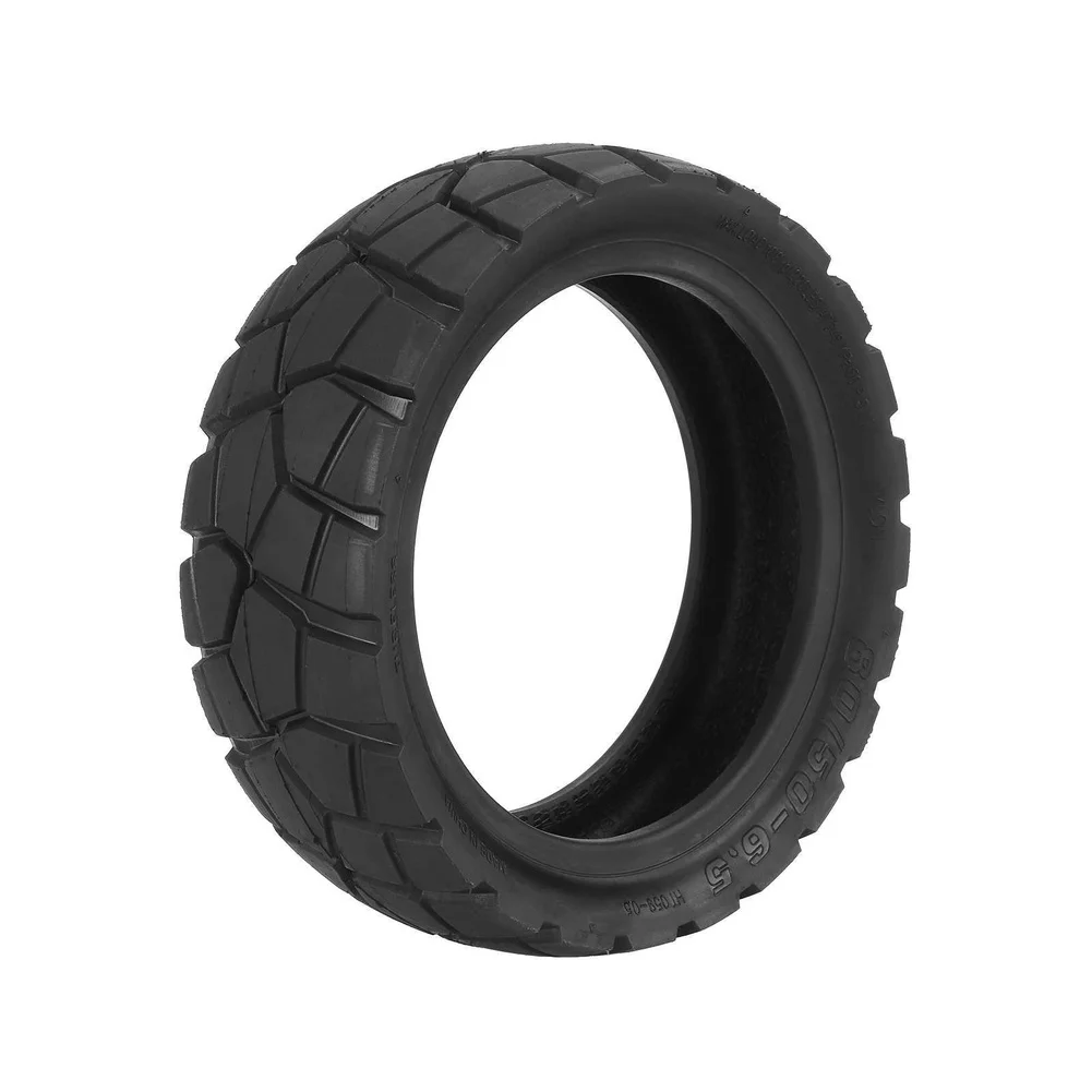 HD80x50-6.5 Deep Tread Anti Slip Vacuum Tire for Electric Scooter Rubber Tubeless Tire Lightweight 774.5g Black