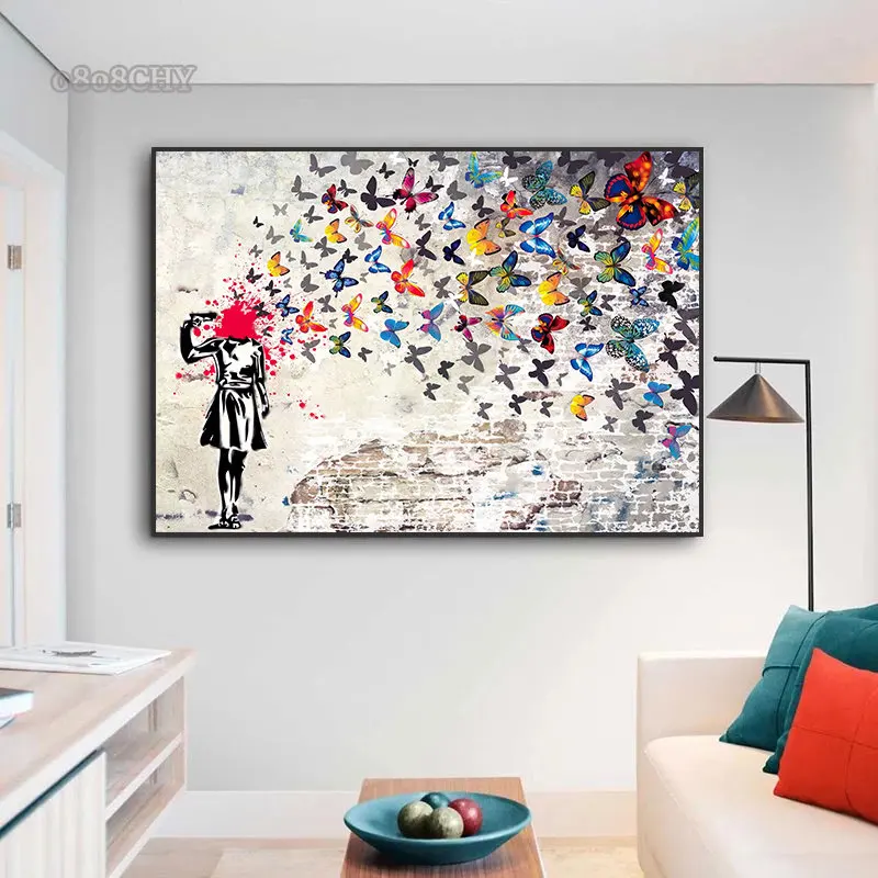 Abstract Banksy Life Is Short, Chill the Out Street Art Canvas Painting Funny Monkey Graffiti Poster Wall Art Picture Home Decor