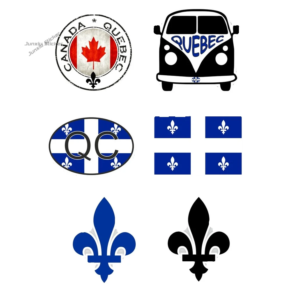 

Quebec Canadian Maple Leaf Flag Vinyl Stickers Custom Decals Personalized Stickercamper Sun Decals Z900 Stickers For Car Decor