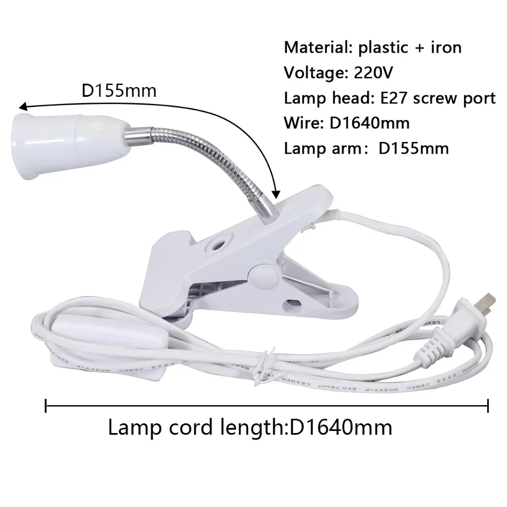 E27 Socket Bulb Holder Socket With Switch EU US UK Plug Lamp Holder Energy Saving LED Table Lamp Led Base Lamp Base