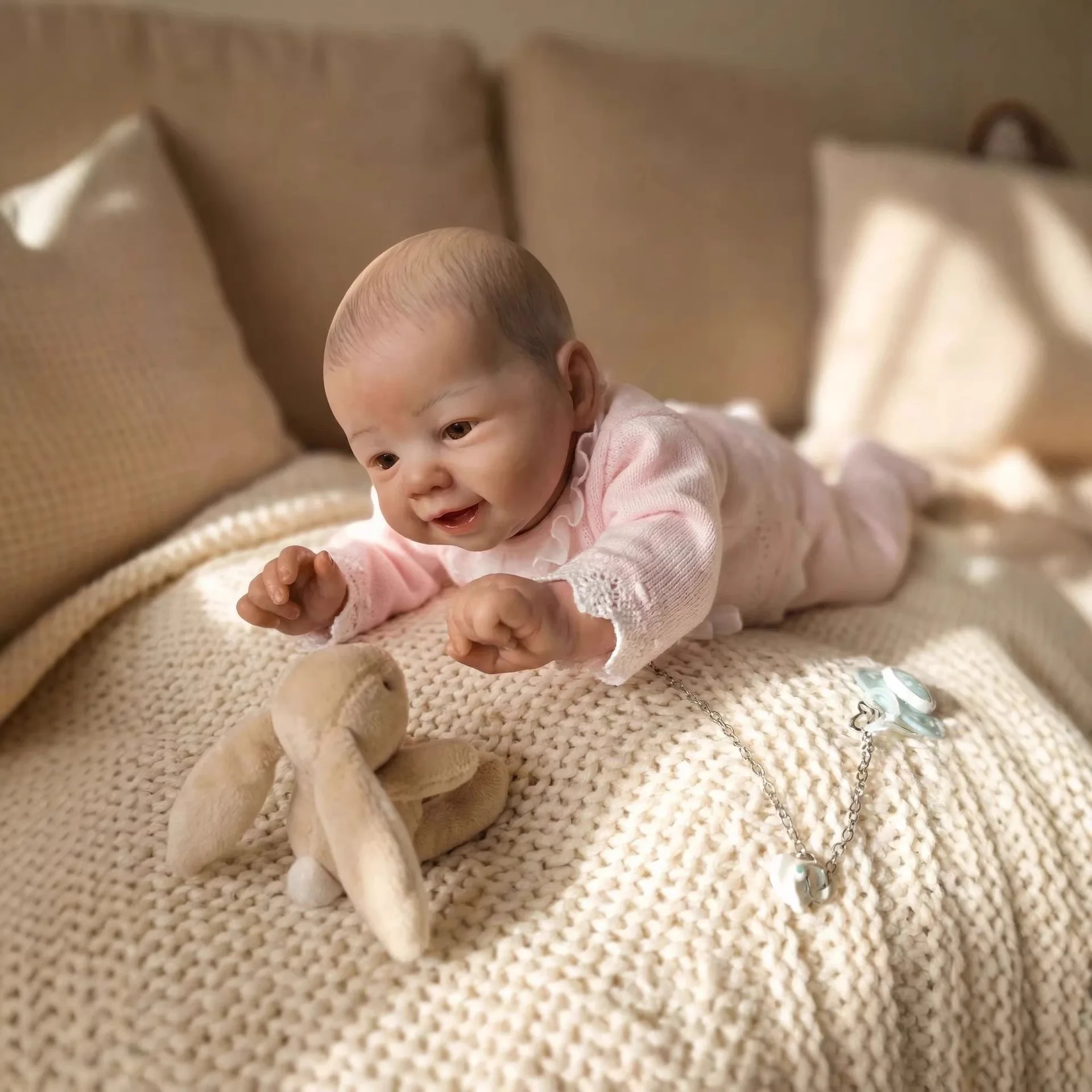 ตุ๊กตารีบอร์น 3 มิติ ความละเอียดสูง ขนาด 19 นิ้ว ผิวสัมผัสสมจริง งานแฮนด์เมด ของขวัญวันหยุดที่เหมาะสำหรับเด็ก