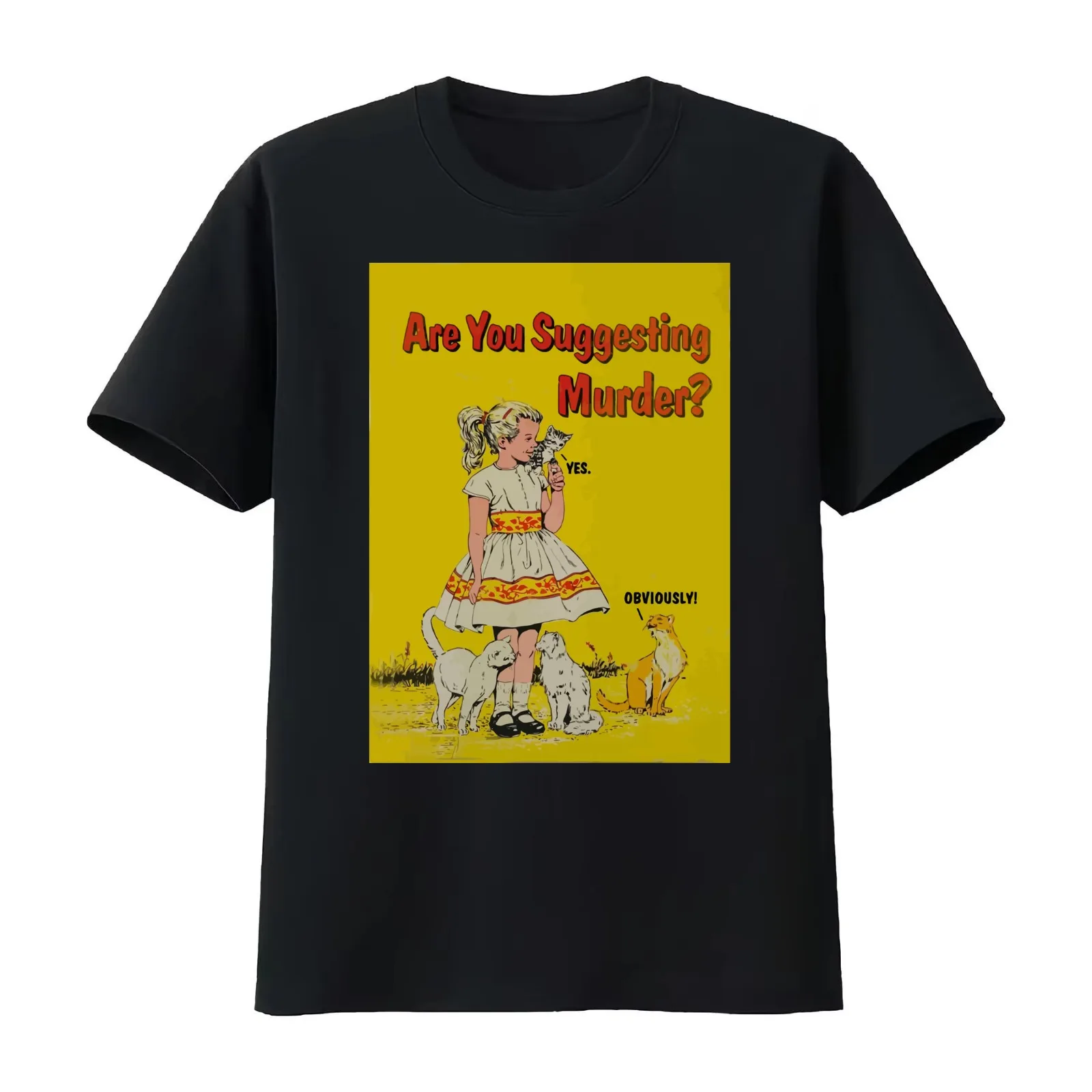 Suggestions T-Shirt Summer Casual Cotton Tee Oversized Streetwear Tops Vintage Graphic Print Loose Fit Short Sleeve