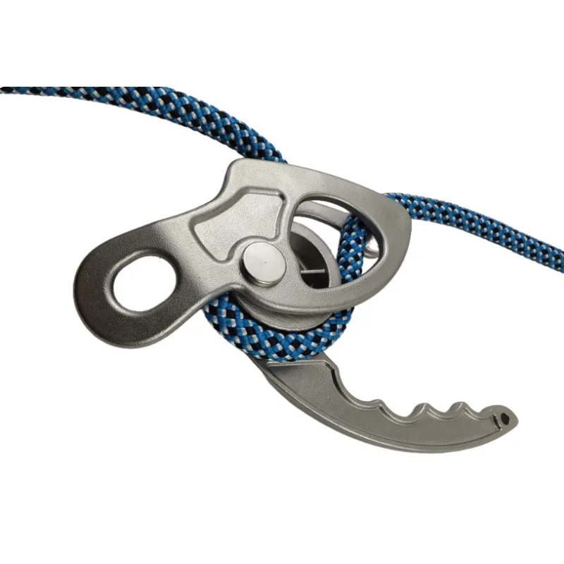 Compact Lightweight Aluminum Rescue Descender・for Rock Climbing Rappelling Arborist Work, Professional Safety Protection, 1pc