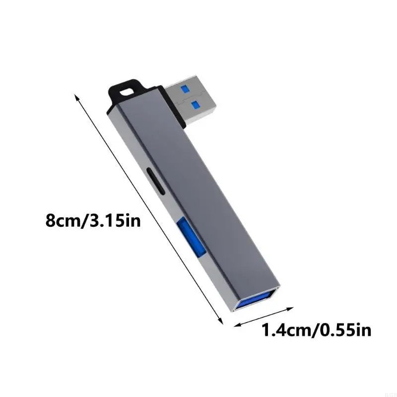H37B Travel Friendly USB3.0 HUB USB3.0 Type C Hub с портом 2USB для улучшения использования адаптер алюминиевой оболочки