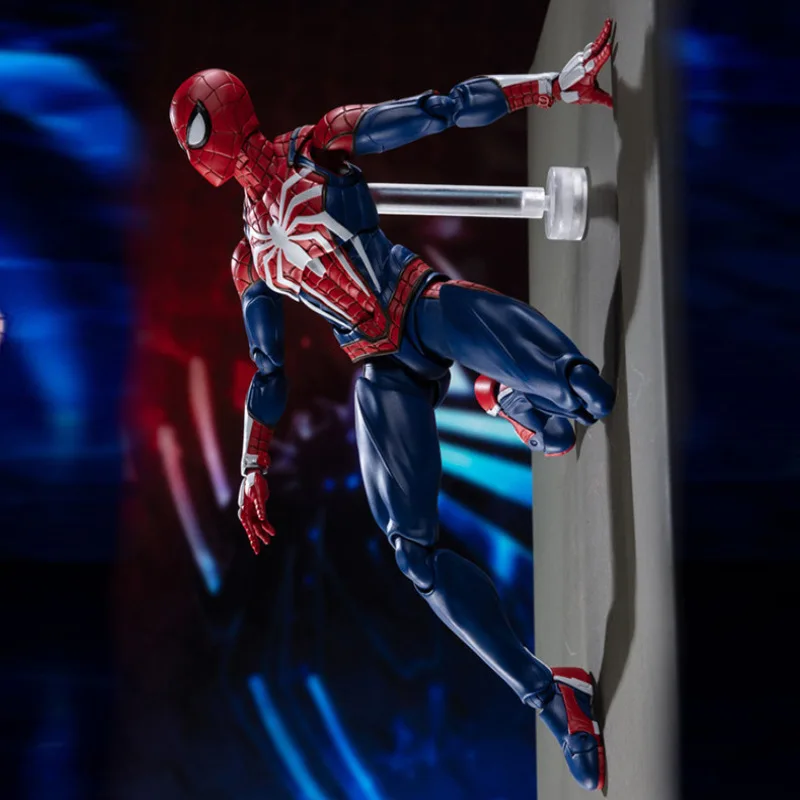 Marvel dessin animé WD Spider Man vinyle visage Figure poupée améliorée bataille robe drôle PS4 jeu Version Mobile Spider Man poupée modèle