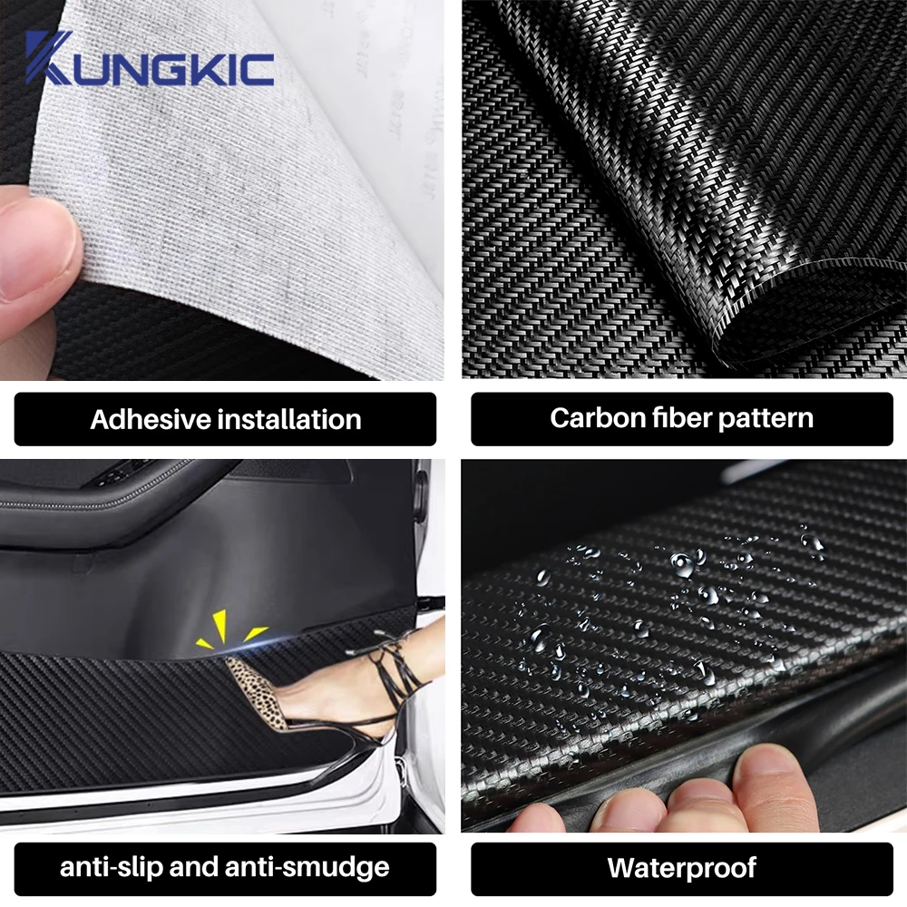 الجلود الكربون حصيرة باب السيارة الزخرفية واقية مكافحة ركلة الوسادة لمازدا CX-30 CX30 2020 2021 2022 2023 2024 2025 LHD RHD