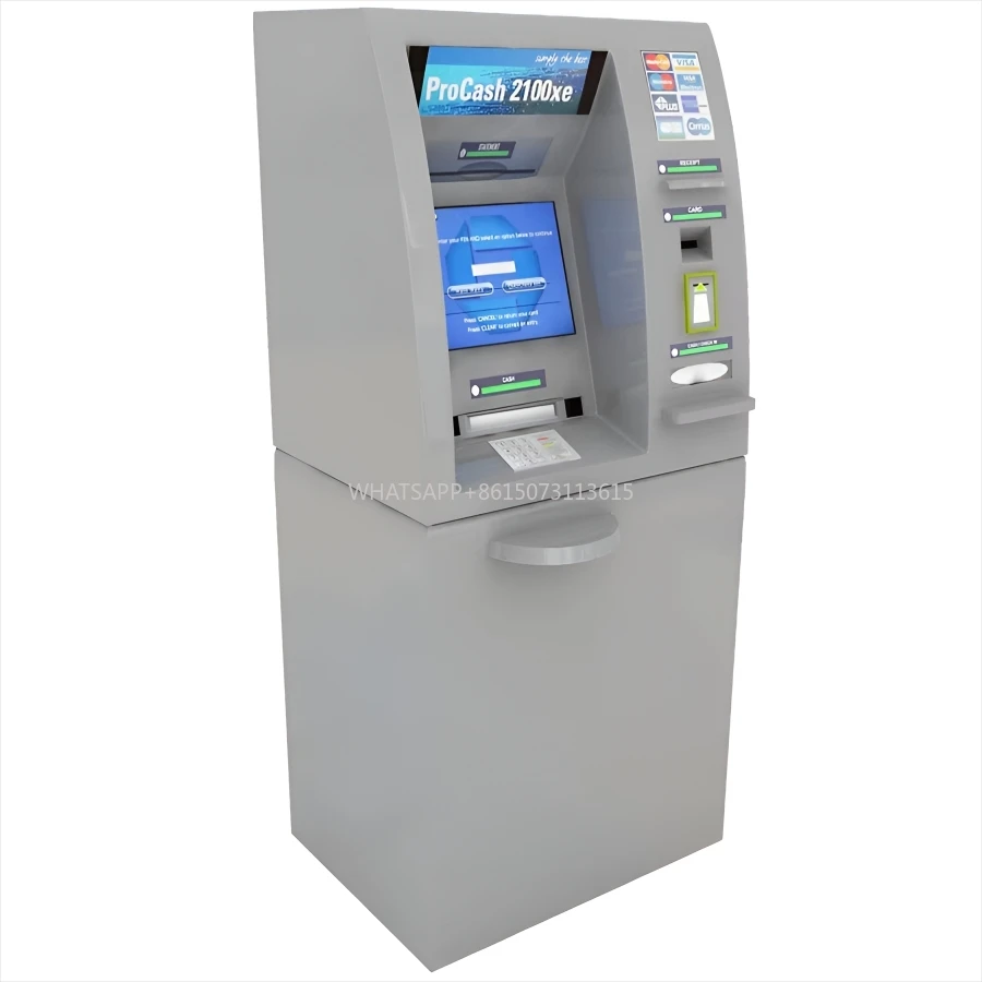 Macchina ATM con touchscreen in metallo da 15\" Sicurezza di livello bancario Supporto multilingue Disponibilità OEM/ODM per il ritiro di depositi in contanti