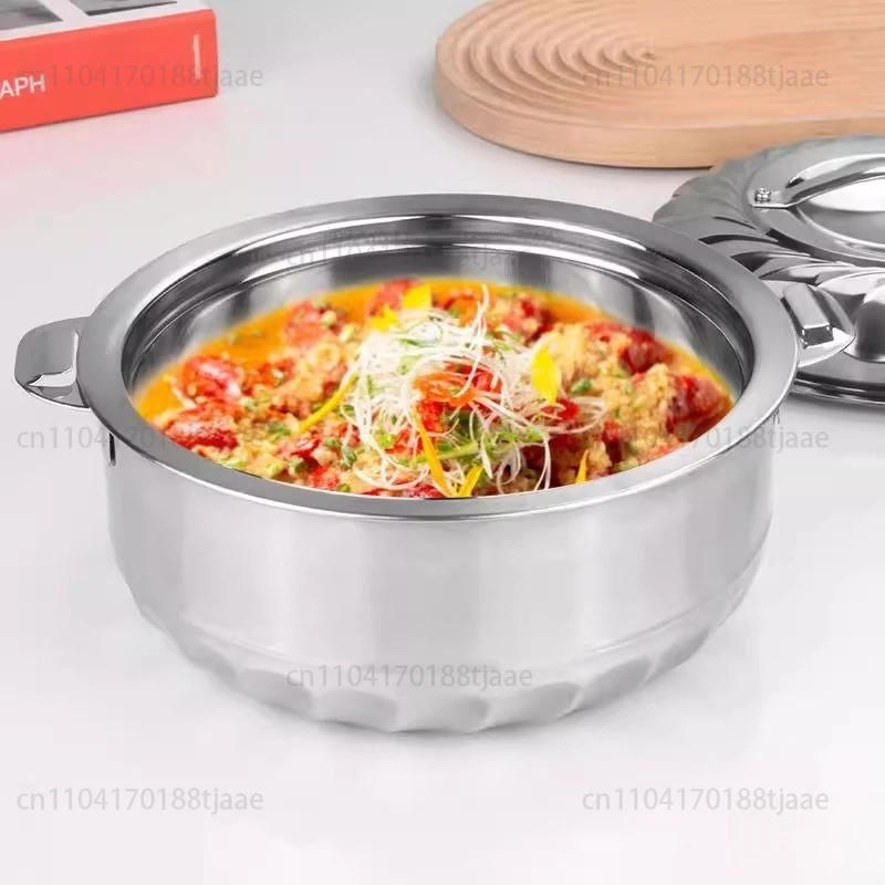 Household Kitchenware Stainless Steel Plastic Pot Cookware Set Pot 4 Pcs Food Insulation Container Set