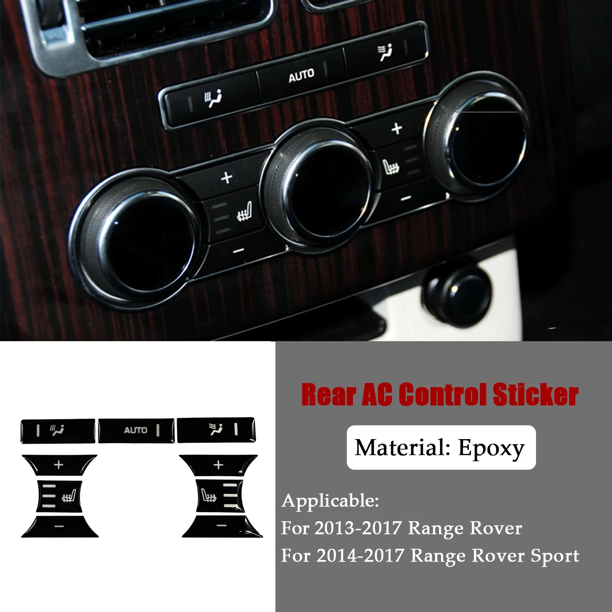 Knopfaufkleber für Range Rover Vogue L405 2014 bis 2017, Innenabdeckung für Range Rover Sport-Zubehör, L494 Getriebe-Terrain-Schalter – Detail 18