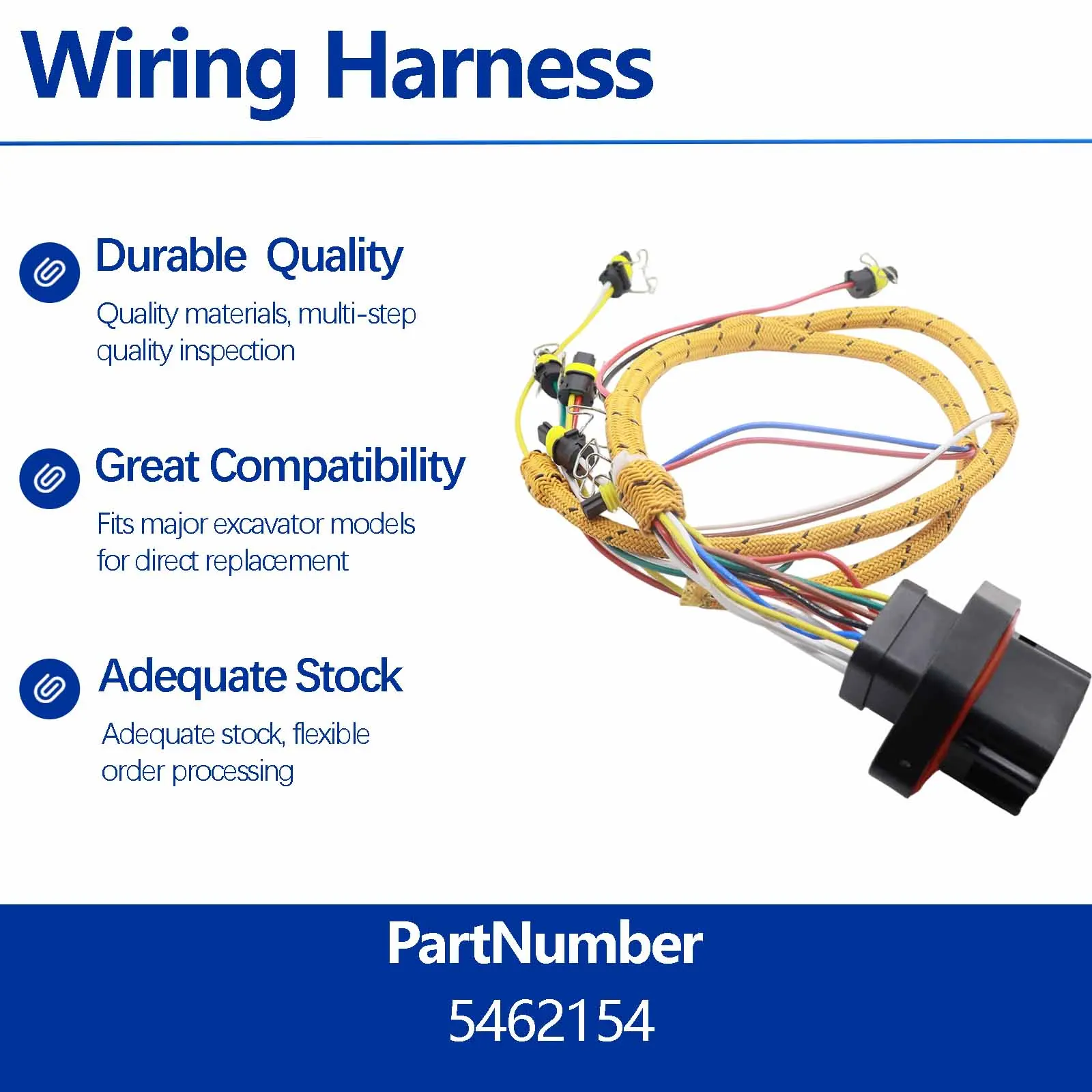 Wiring harness assembly 5462154 546-2154 For Caterpillar CAT 330D MH 336D2 XE 336D2 LXE 330C LN 336D 336D2 L 330D LN 330C L