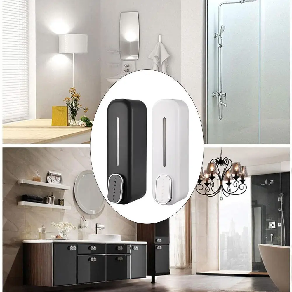 Dispensador de jabón Manual de 300ml, contenedor de champú de ducha para baño, líquido montado en la pared, accesorios para el hogar y Hotel