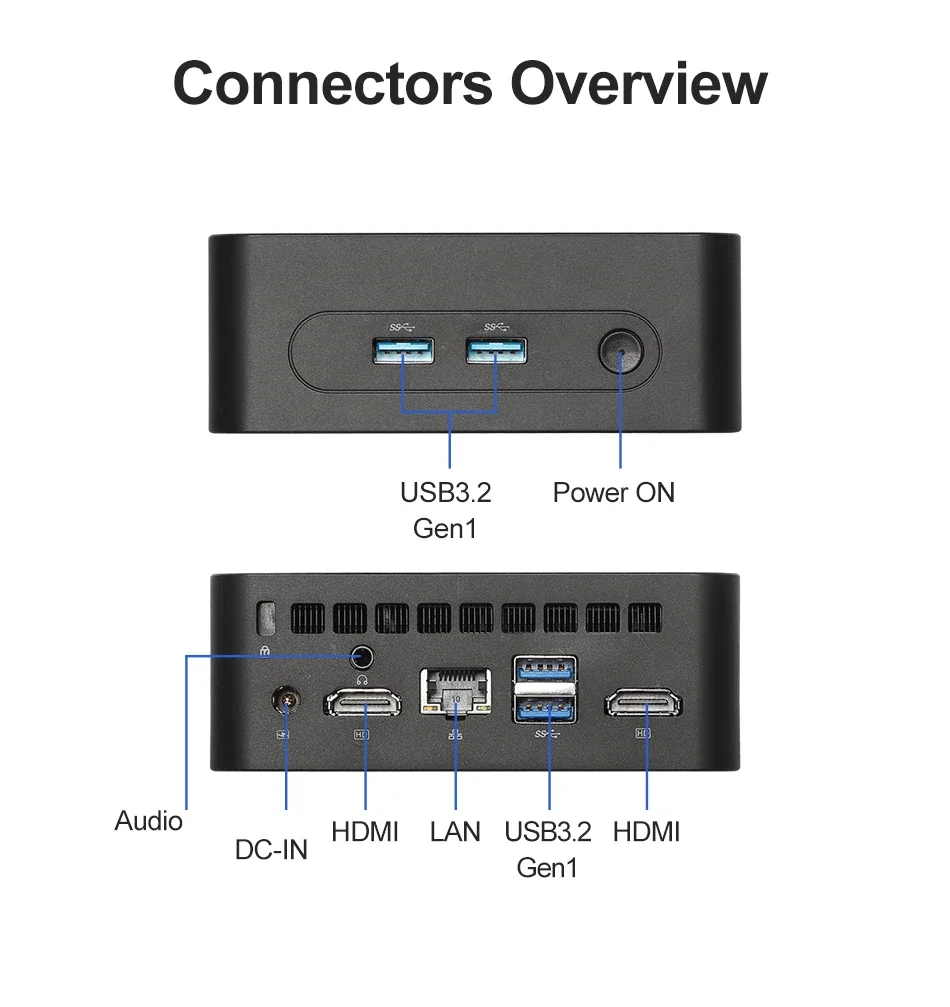 Imagem -05 - Mini pc Portátil com Windows 10 Htpc Intel N95 Core Wifi Bluetooth 4.2 4k Hdmi 2.0 Ddr4 M.2 Ssd Micro Computador tv Box