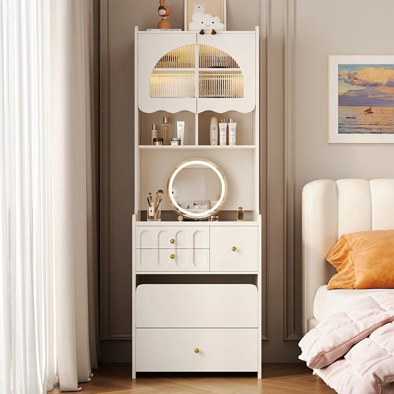 Vanity Table, Small Apartment Vanity, Vanity Bedside Table, Bedside Table, Multifunctional Storage Cabinet