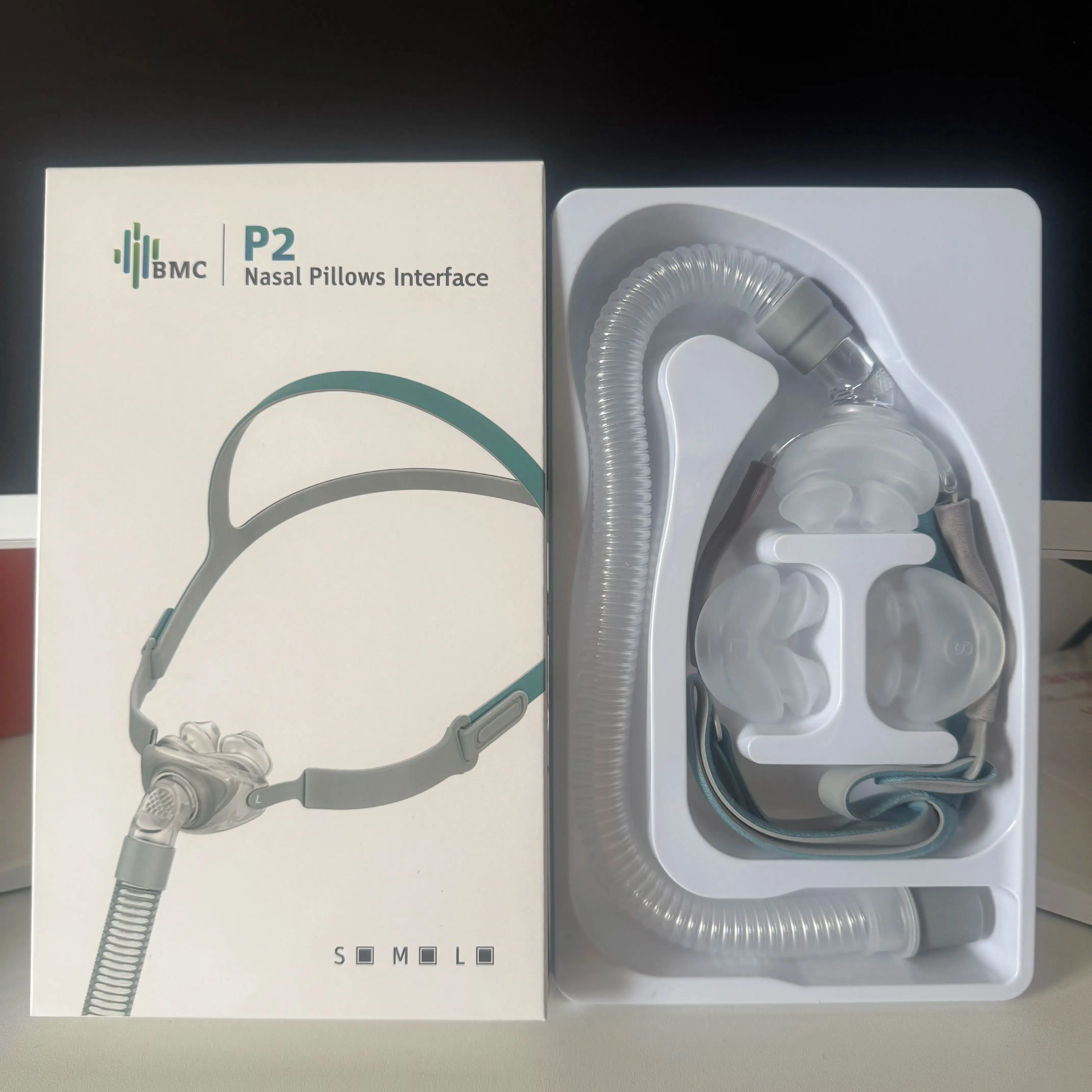 PM2 Nasal Pillow Mask Nose Mask with Headband for CPAP Machine APAP BiPAP S/M/L 3 Sizes Silicone Cushions Apnea CPAP Mask
