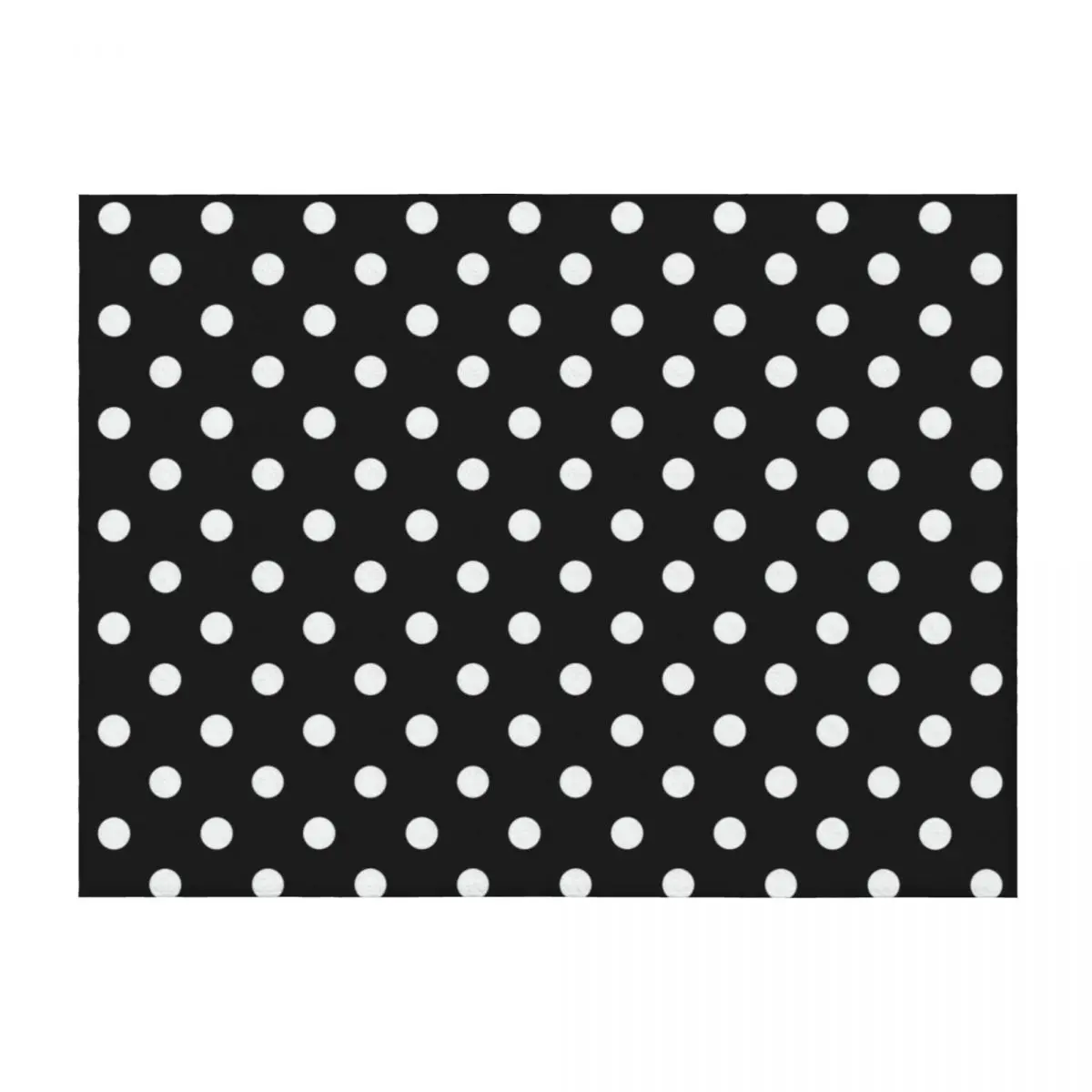 

White Polka Dots on Black Throw Blanket Travel Cute Sofa Throw Sofas Blankets