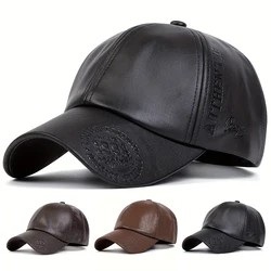 PU Leather Embossing 1994 Baseball Caps Spring and Autumn Outdoor Adjustable Casual Hats Sunscreen Hat