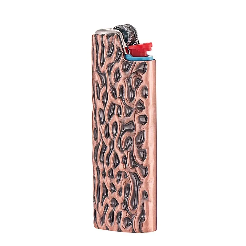 New 1pc Metal  Lighter Case Cover Holder For Bic J6 Lighters Sleeve Comfortable Grasp Lighter Holder Shell  EDC Tool