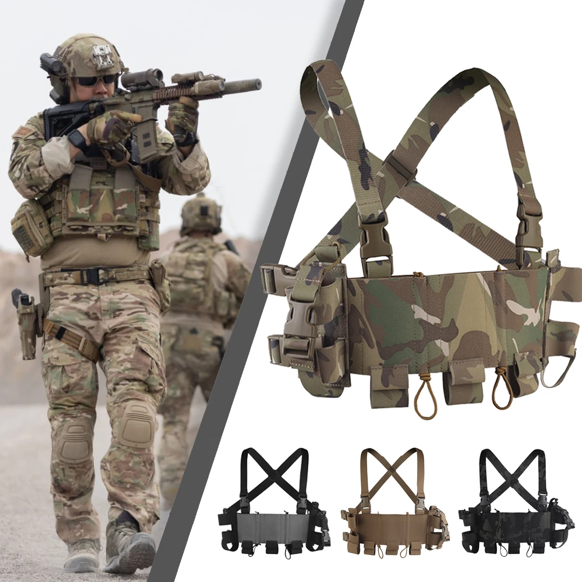 

Tactical Chest Rig Multifunctional Airgun CS Shooting Game Equipment with Magazine Pouch Outdoor Hunting Clothing Accessories